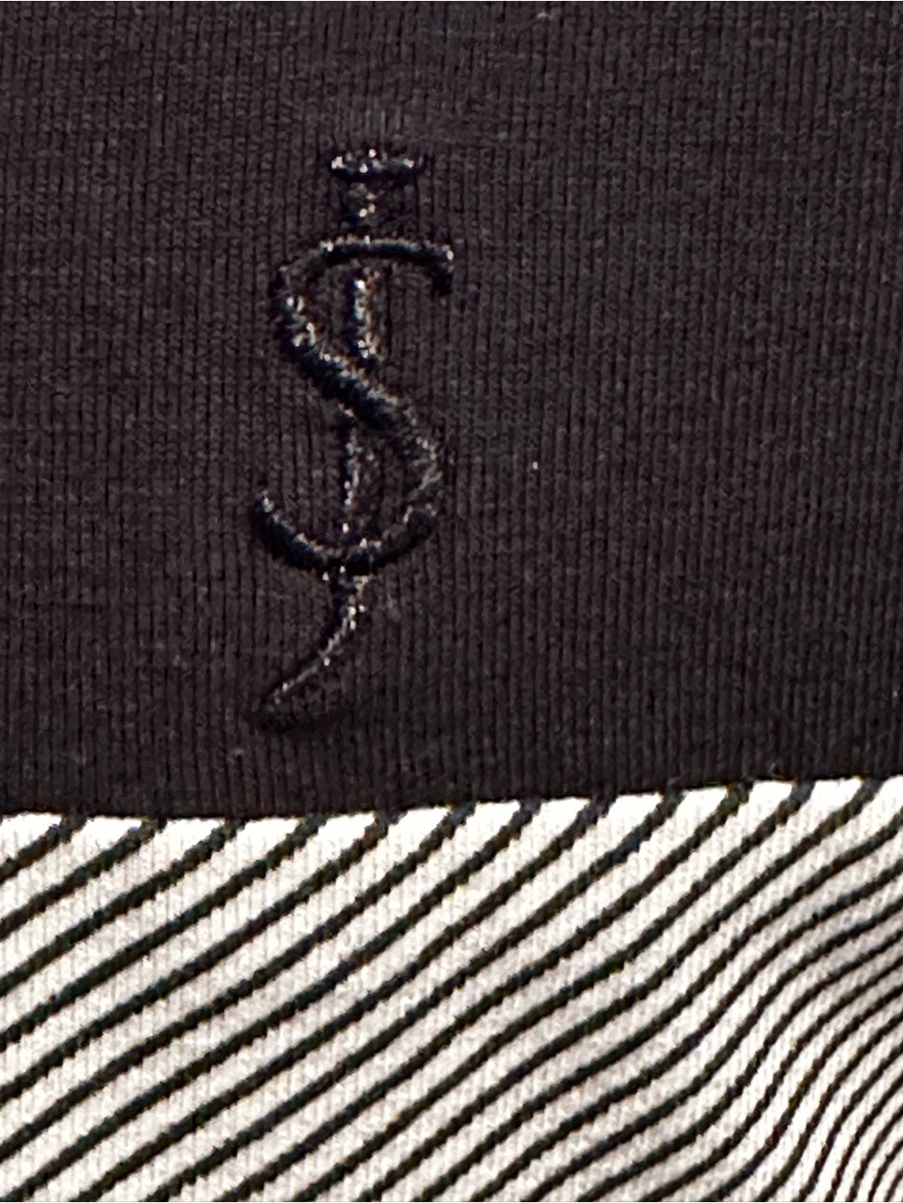 Men's Colorblock Henley Polo in Black and Light Gray - Picture 7 of 12